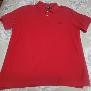 Chaps 100% Cotton Red Polo Shirt Large